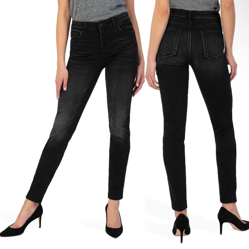 KUT FROM THE KLOTH mia fab an button fly high waist skinny jeans - Picture 1 of 2
